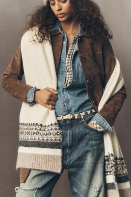 By Anthropologie Embellished Fairisle Scarf | Anthropologie (US)