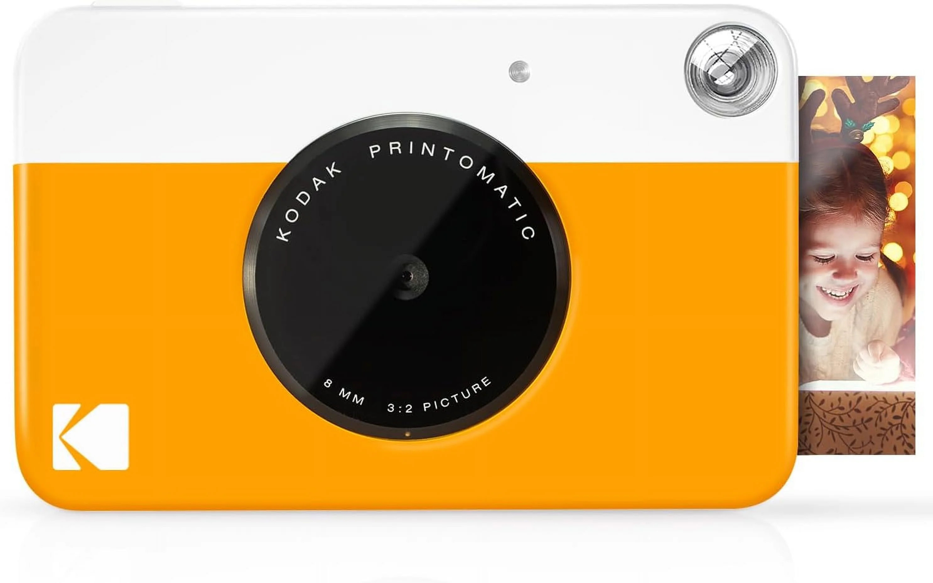 Kodak Printomatic Instant Print Camera - Prints on Zink 2" x 3" Photo Paper (Yellow) | Walmart (US)