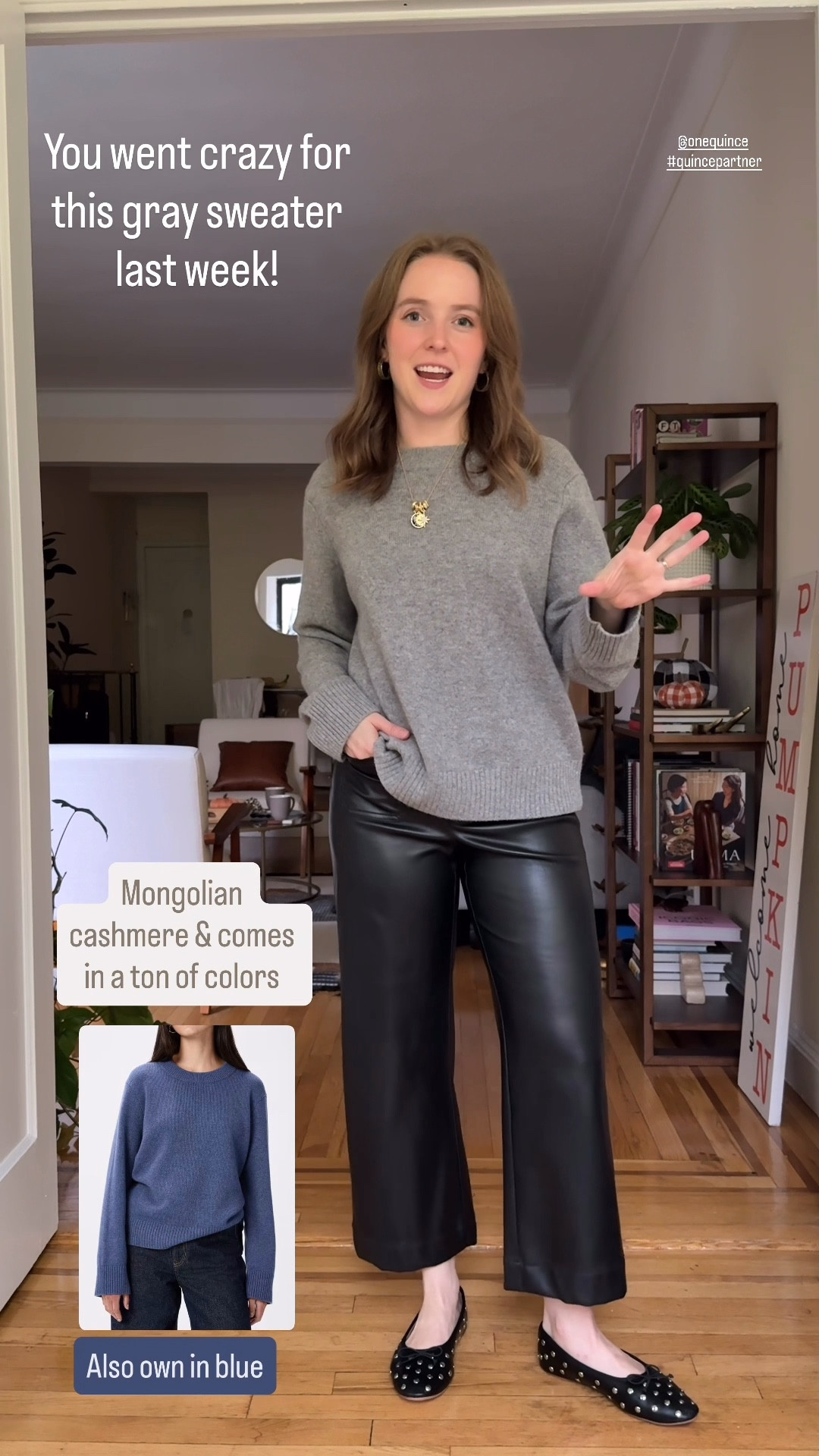 The comfiest oversized cashmere sweater. Wearing xs. Free shipping @onequince #quincepartner 