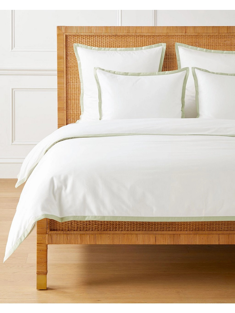 Border Frame Sateen Duvet Cover | Serena and Lily