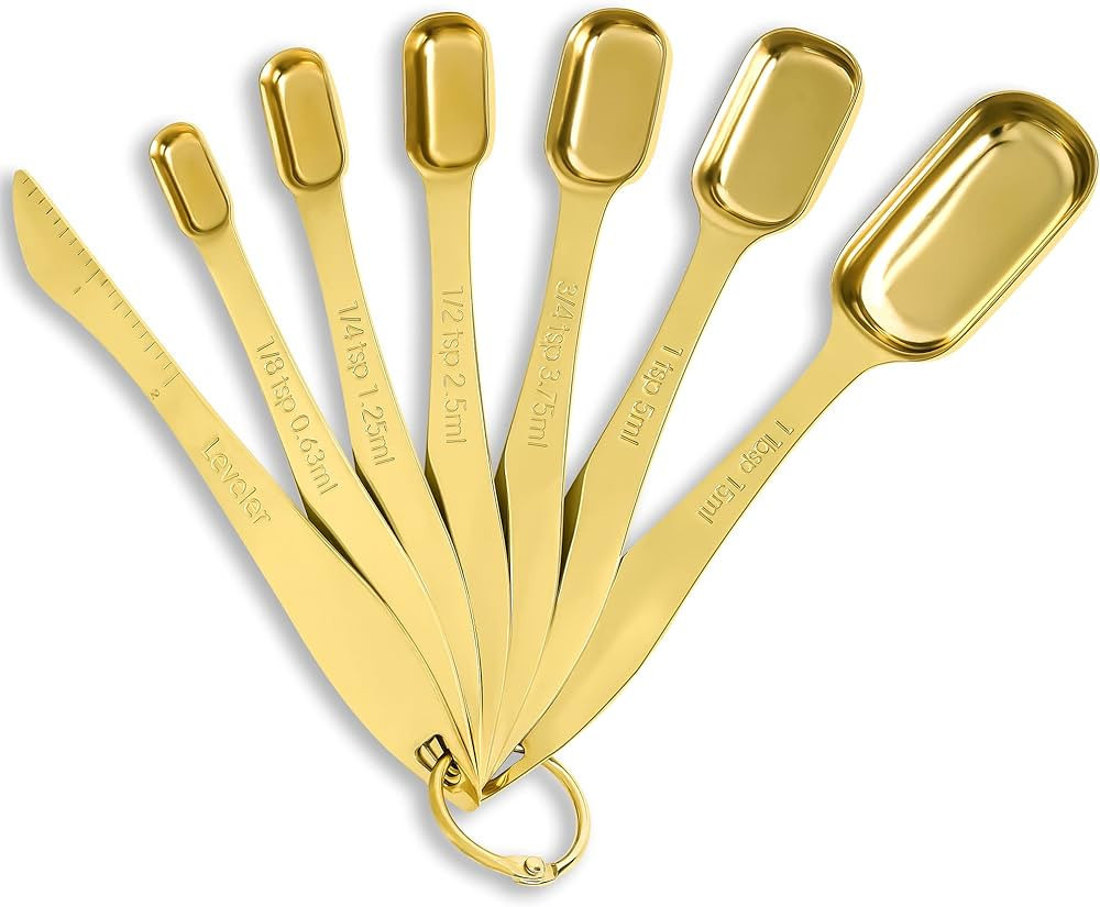 Rainspire Heavy Duty Measuring Spoons Set Stainless Steel, Metal Measuring Cups and Spoons Set fo... | Amazon (US)