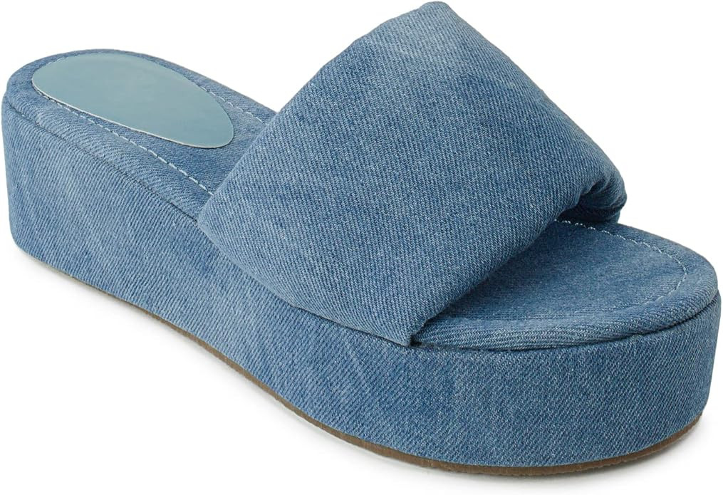 RF ROOM OF FASHION Women's Open Toe Platform Flatform Wedge Slide Sandals | Amazon (US)
