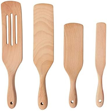 Wooden Spurtles Kitchen Tools Set, Moliy Wood Cooking Utensils Non-stick Kitchen Utensil Set, Slo... | Amazon (US)