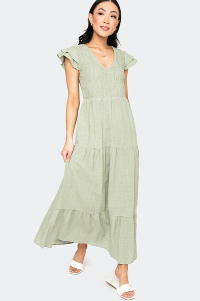 Smocked Flutter Dress | Gibson