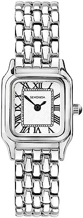 Sekonda Monica Ladies 20mm Quartz Watch in White with Roman Numerals, Analogue Display and Alloy ... | Amazon (US)