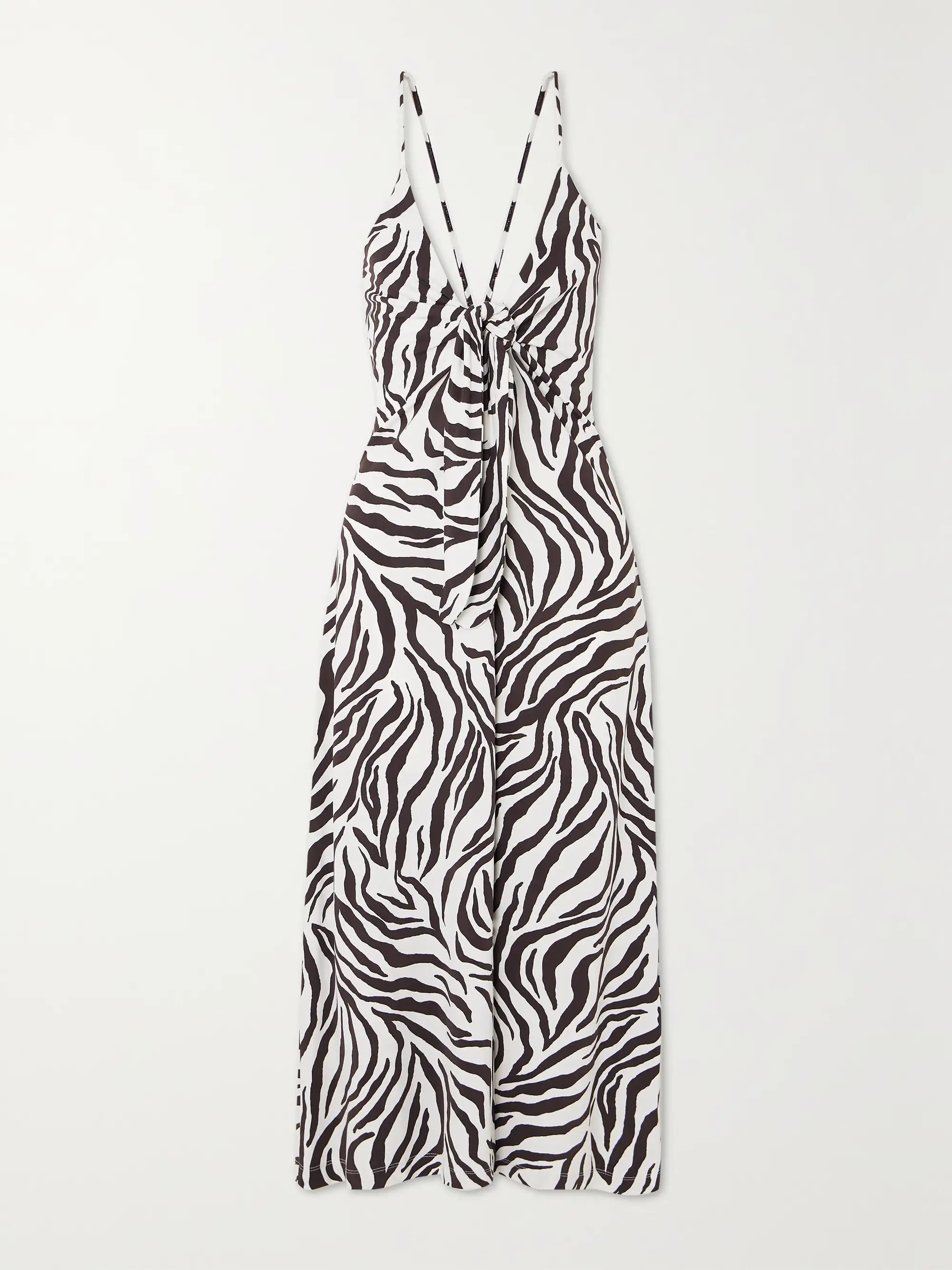 Beachwear Danilo zebra-print stretch-knit midi dress | NET-A-PORTER (UK & EU)