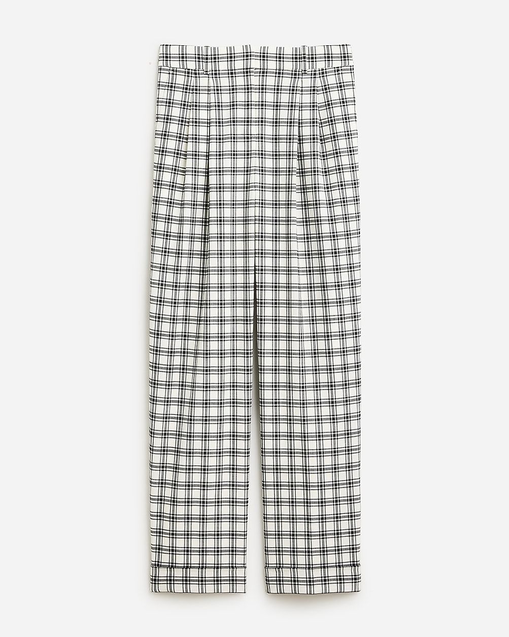 Collection wide-leg essential pant in plaid Italian city wool | J.Crew US