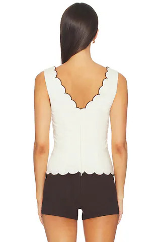 Samara Top in Ivory & Dark Brown | Revolve Clothing (Global)