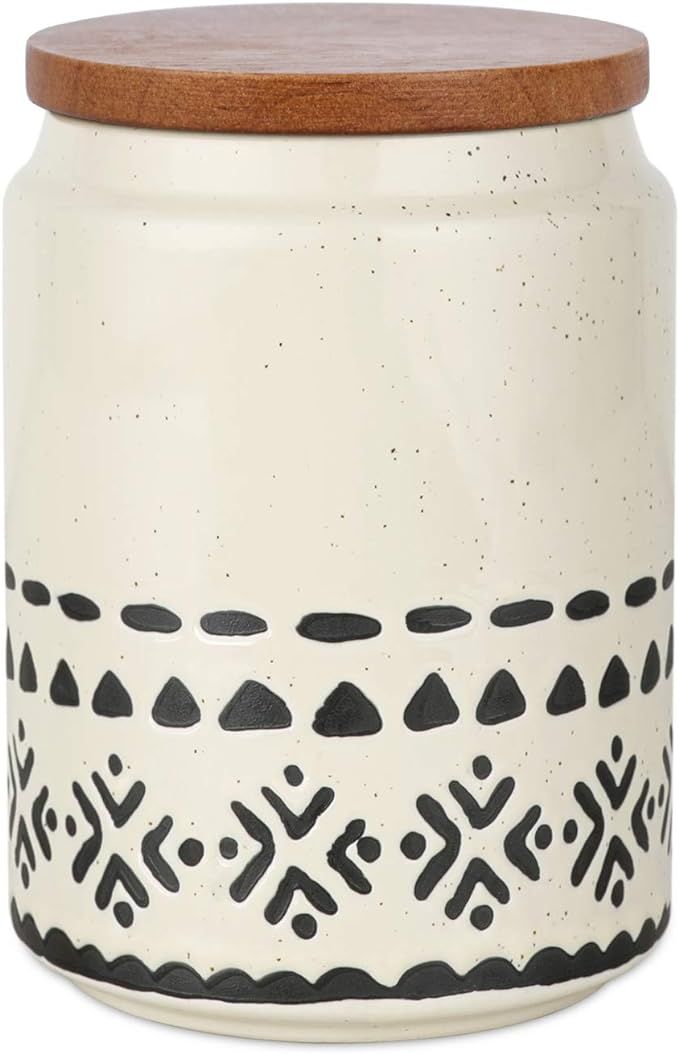 Kopmath Ceramic Coffee Canisters, 29 FL OZ (850 ml), Super Airtight Wooden Lid, Starry-Sky Bohemi... | Amazon (US)