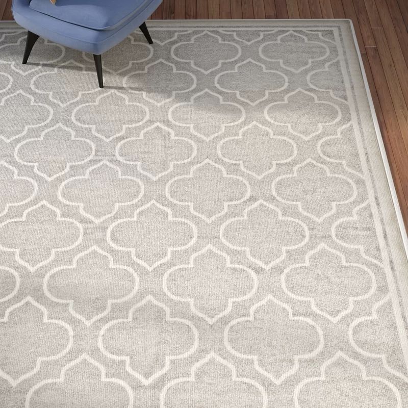 Maritza Light Gray/Ivory Indoor/Outdoor Area Rug | Wayfair North America