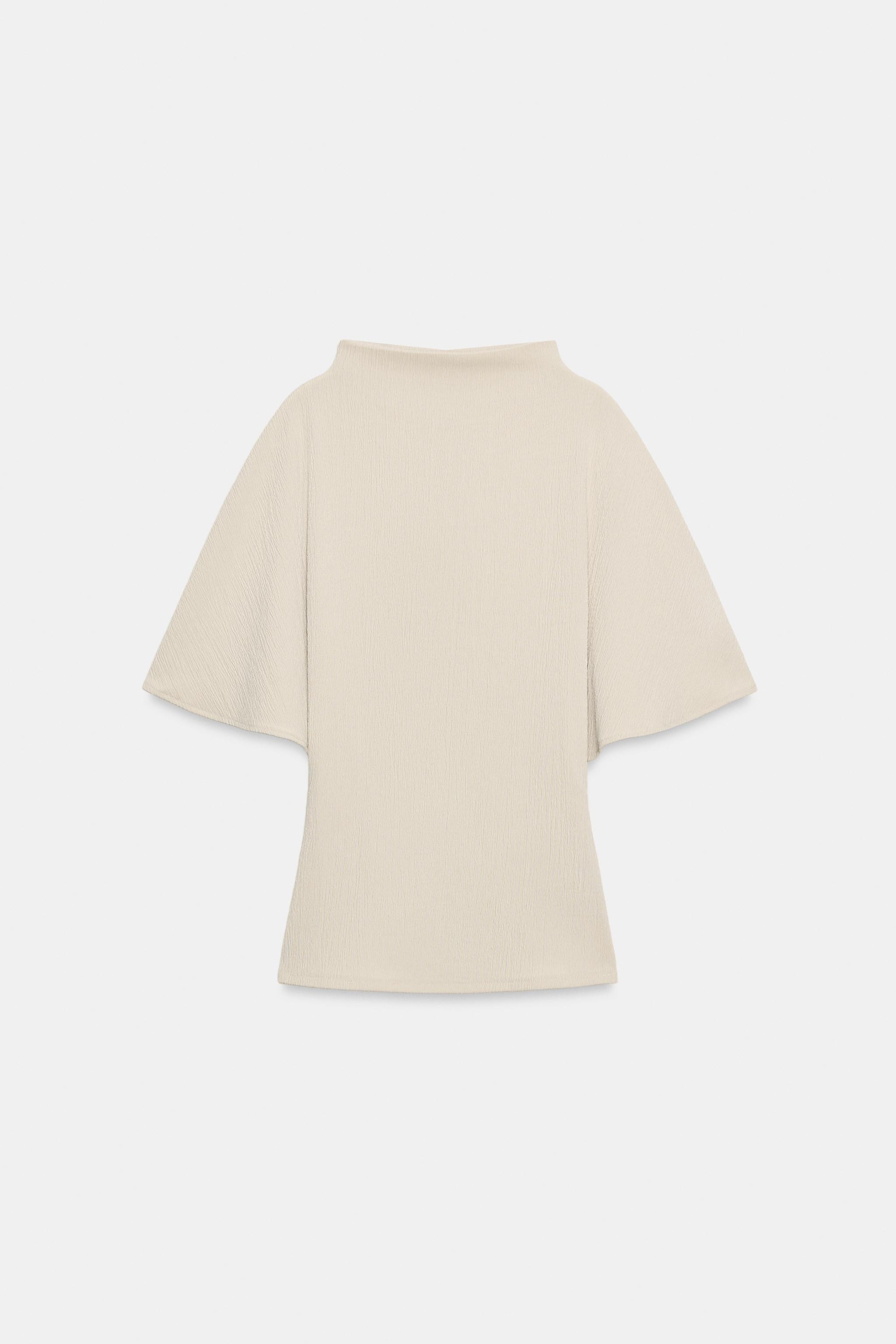PLEATED TEXTURED TOP | Zara US