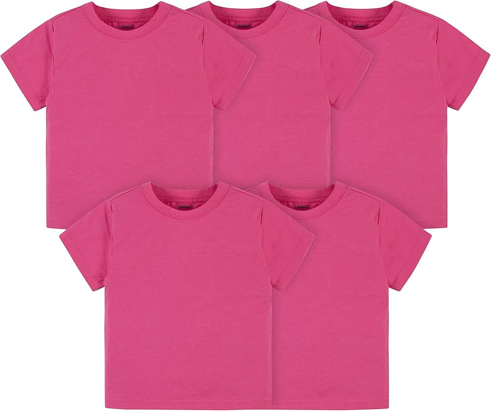 Gerber unisex-baby Toddler 5-pack Solid Short Sleeve T-shirts Jersey 160 Gsm | Amazon (US)