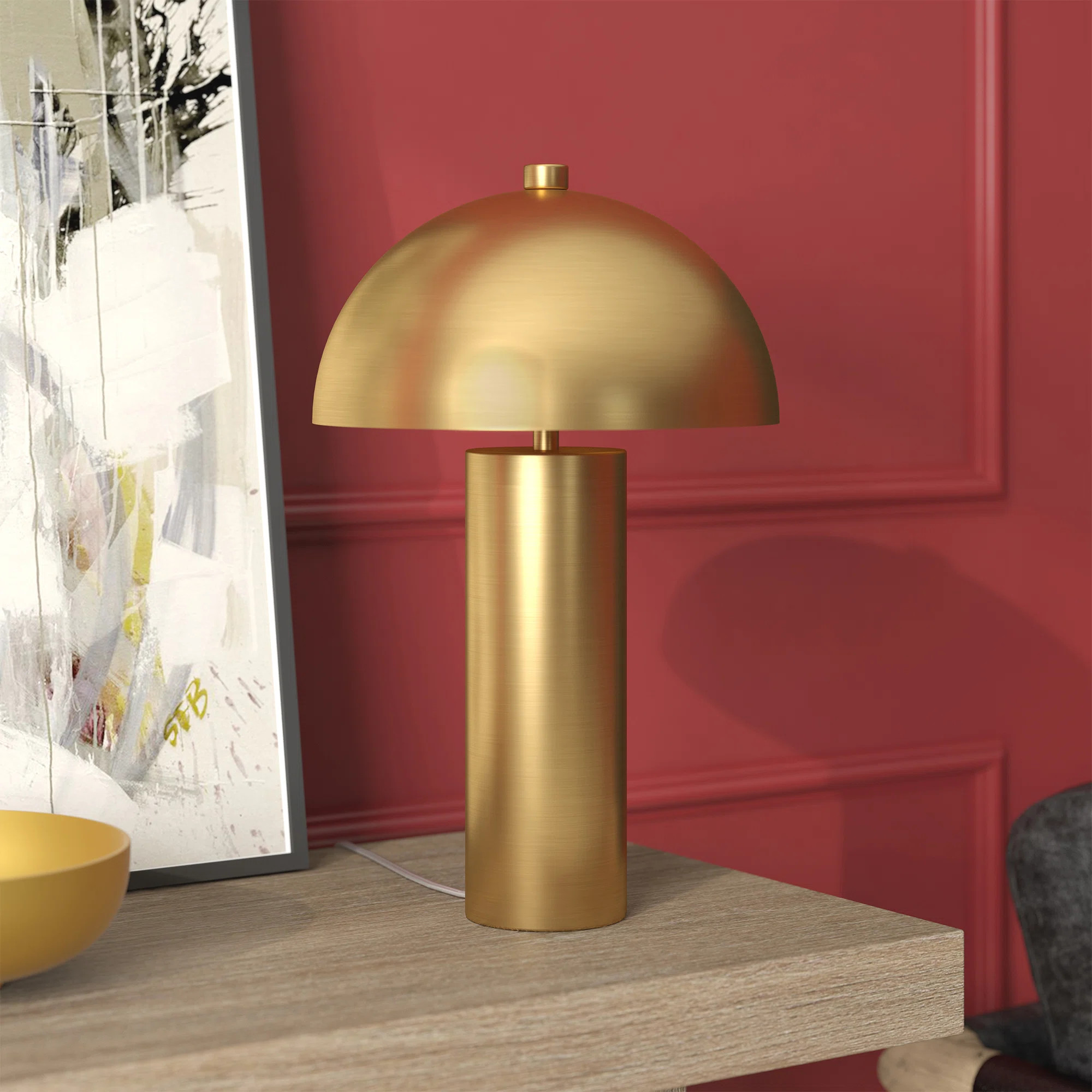 York 15" Tall Mini Lamp with Metal Shade | Wayfair North America