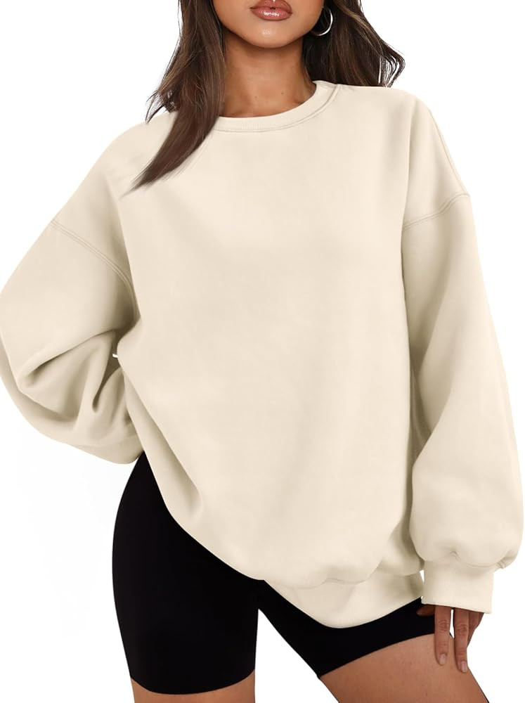 EFAN Womens Oversized Sweatshirts Hoodies Fleece Crewneck Sweaters Casual Tops Comfy Fall Fashion... | Amazon (US)
