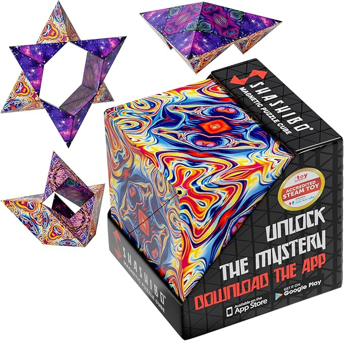 Shashibo Shape Shifting Box - Award-Winning Fidget Toy w/ 36 Rare Earth Magnets - Fidget Cube Tra... | Amazon (US)