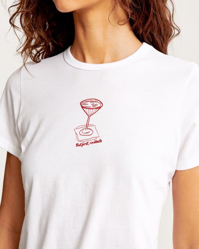 Short-Sleeve Cocktail Graphic Skimming Tee | Abercrombie & Fitch (US)