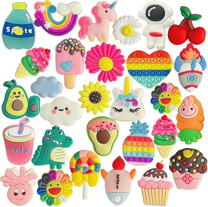 monochef Shoe Charms for Girls Teens: 30 Pack Random Different Cute Shoe Decoration Charms, Shoe ... | Amazon (US)