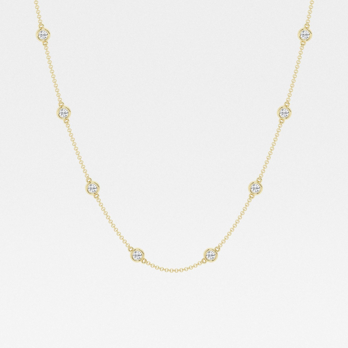 2 ctw Round Lab Grown Diamond Station Fashion Necklace | Grown Brilliance