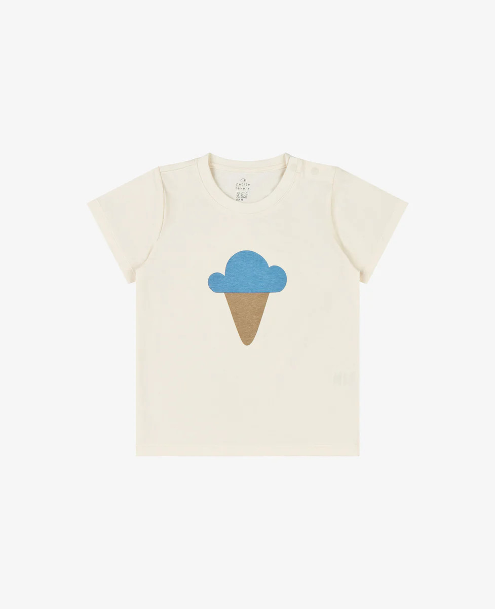 Cotton Short Sleeve Graphic Tee - Ice Cream | Petite Revery