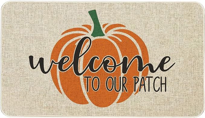 Mloabuc Mloabuc Welcome to Our Home Pumpkin Fall Door Mat Thanksgiving Autumn Pumpkin Welcome Mat... | Amazon (US)