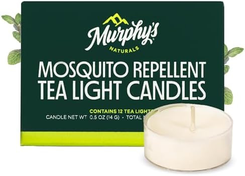 Murphy’s Naturals Mosquito Bug Repellent Tea Light Candles for Outdoor Patio, Citronella & Esse... | Amazon (US)