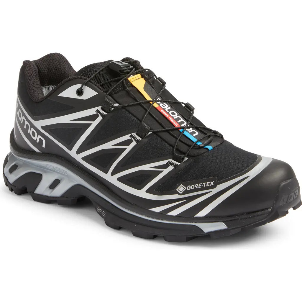 Salomon Gender Inclusive XT-6 Gore-Tex® Waterproof Sneaker in Black/Black/Ftw Silver at Nordstrom, Size 11 Women's | Nordstrom