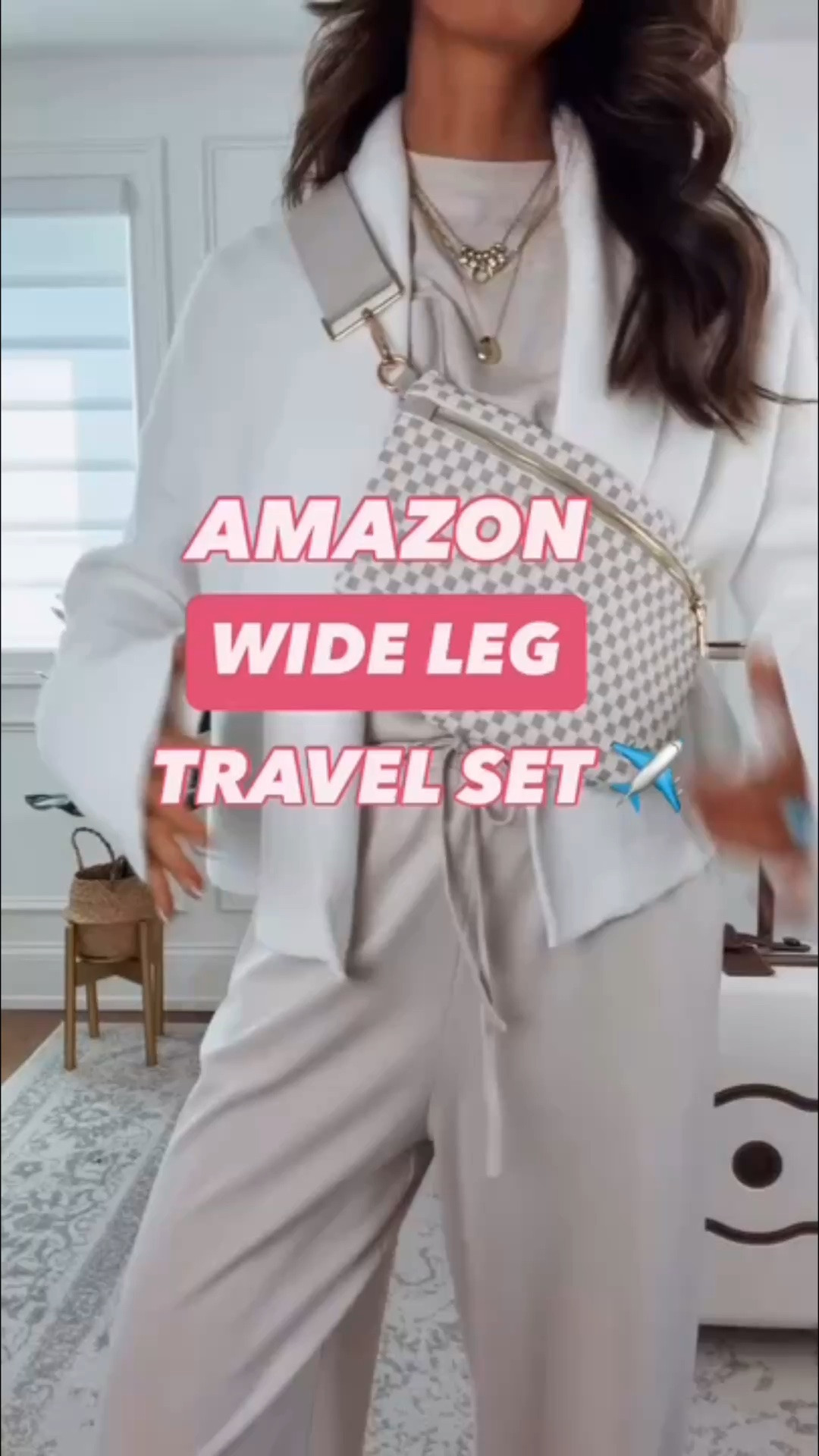 Wide leg travel set | travel set | matching set | travel outfit | airport outfit | lounge wear

#LTKTravel #LTKgrwm #LTKootd