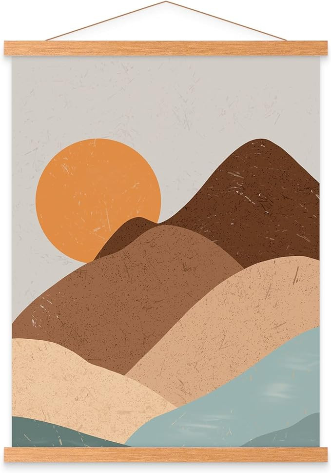 Benjia 8x10 8x12 8x18 Poster Frame, Magnetic Light Wood Wooden Frame Hanger for Photo Picutre Can... | Amazon (US)