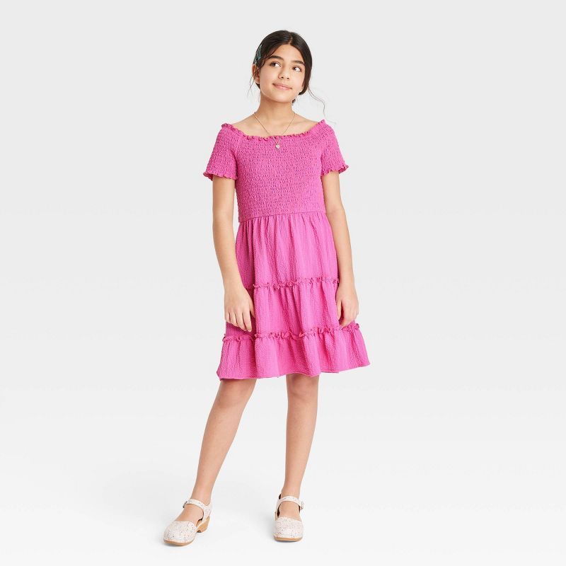 Girls' Smocked Tiered Dress - art class™ | Target