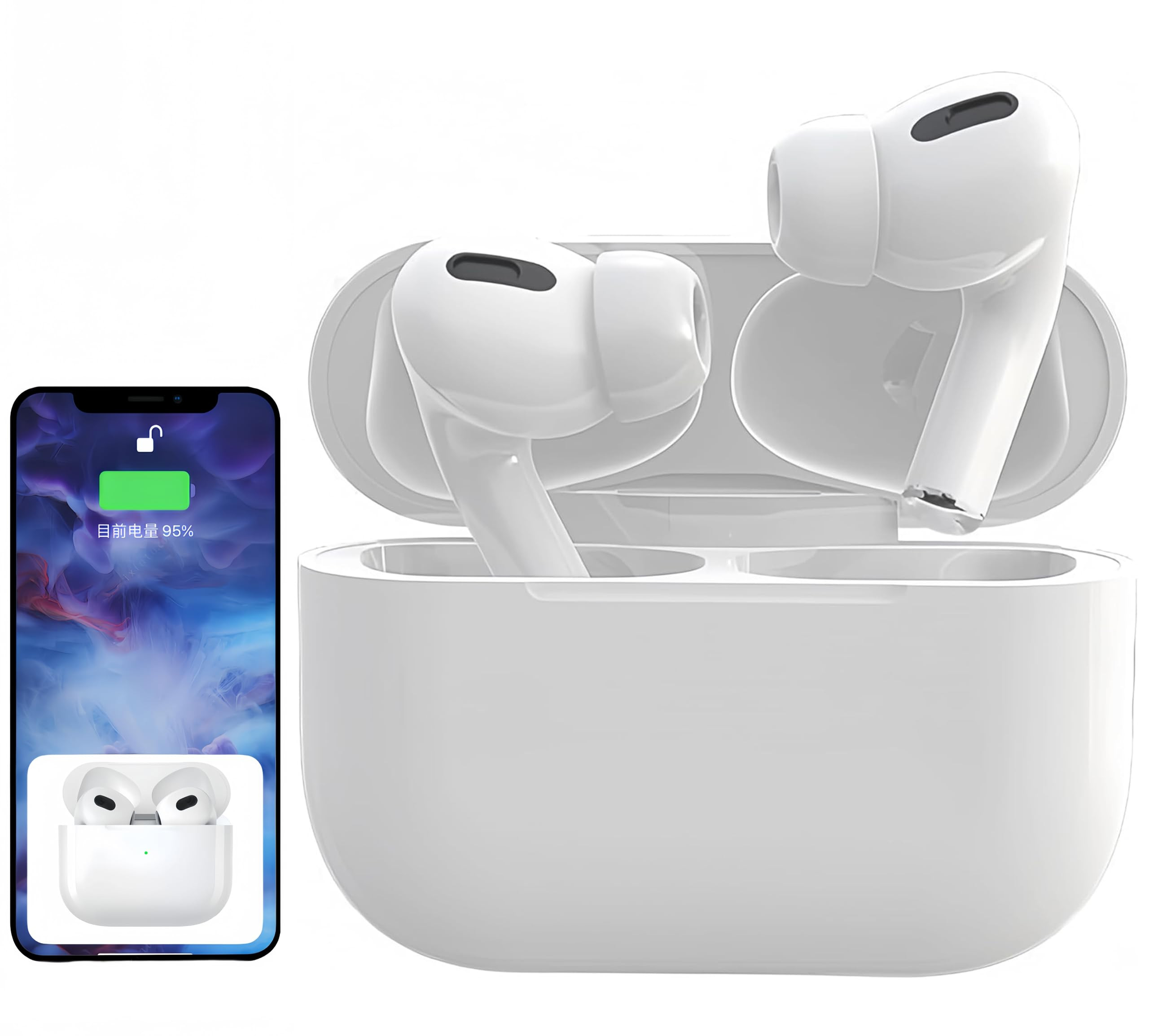 Ear Buds Wireless Earbuds AirBuds Pods 2, Headphones Bluetooth 5.3 in Ear with 4 ENC Noise Cancel... | Amazon (UK)