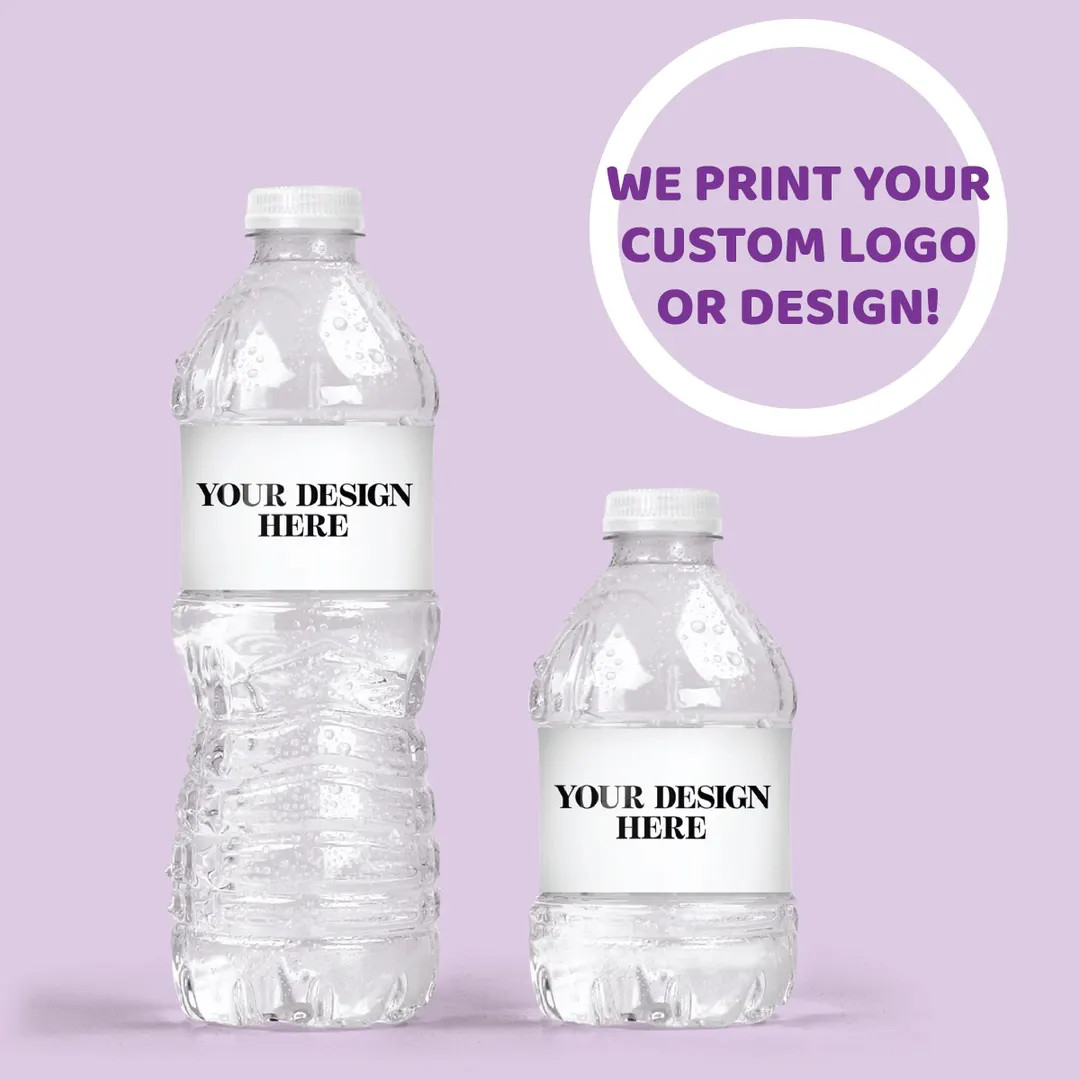 Water Bottle Labels - Custom Water Bottle Labels, Your Logo printed on labels, Business Water Bot... | Etsy (US)