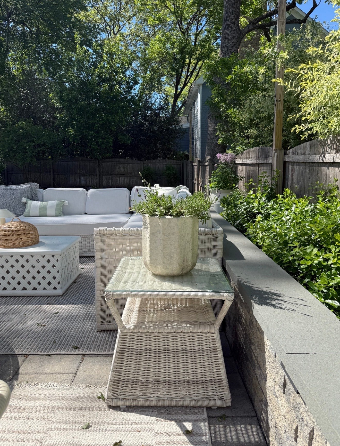 I love how this side table moment adds texture and warmth to the patio without feeling overstyled. The woven furniture, soft neutral tones, and layered greenery make the entire backyard feel calm, elevated, and perfect for everyday summer living. Outdoor patio styling, Neutral backyard decor, Woven outdoor furniture, Patio side table decor, Outdoor living inspiration, Summer backyard ideas, Cozy patio setup, McGee and Co inspired decor, Luxury outdoor styling, Coastal patio inspiration, Backyard entertaining space, Girl on the Hudson

#LTKSeasonal #LTKHome