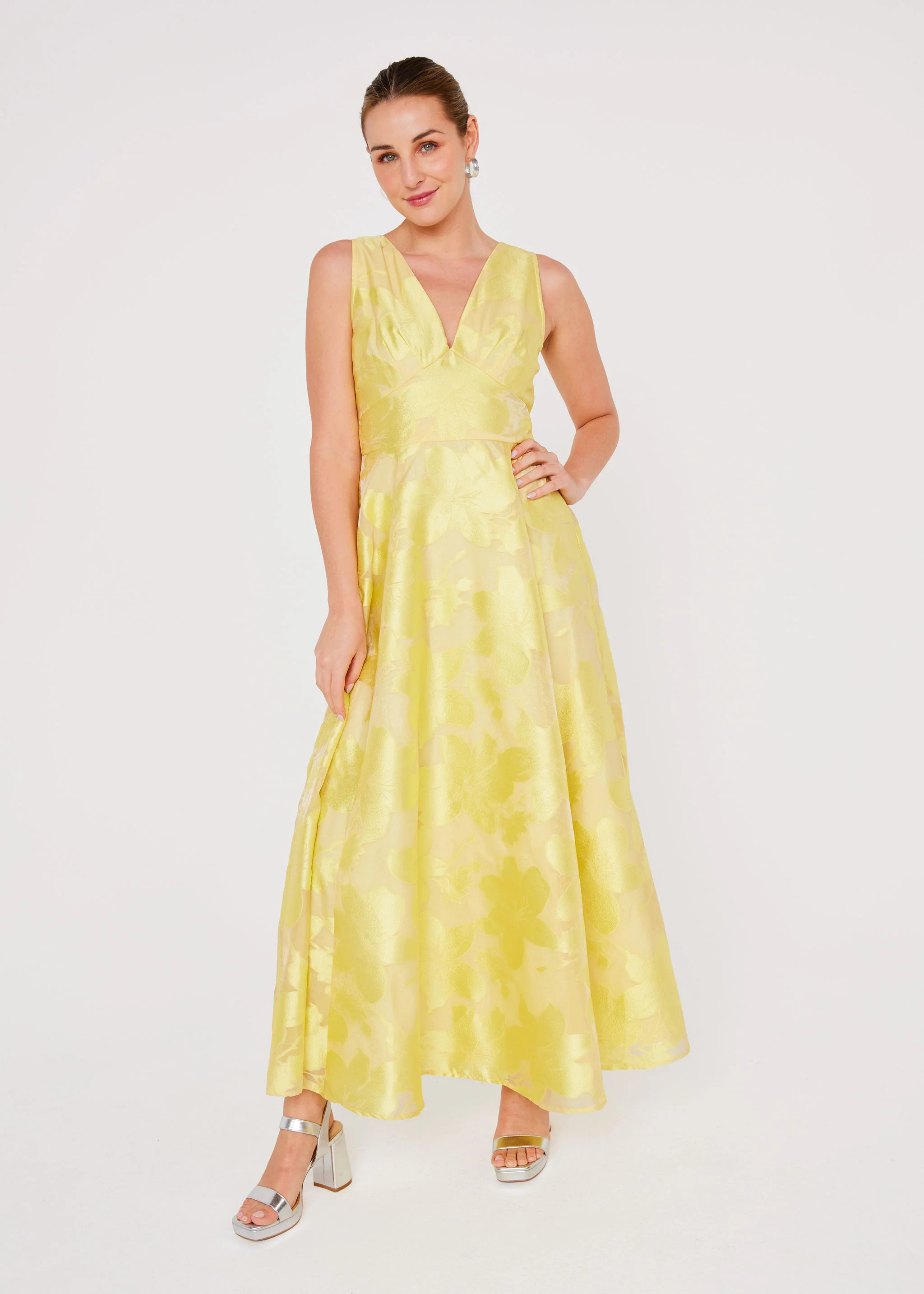 Martha Gown Yellow Azalea Organza | Abbey Glass