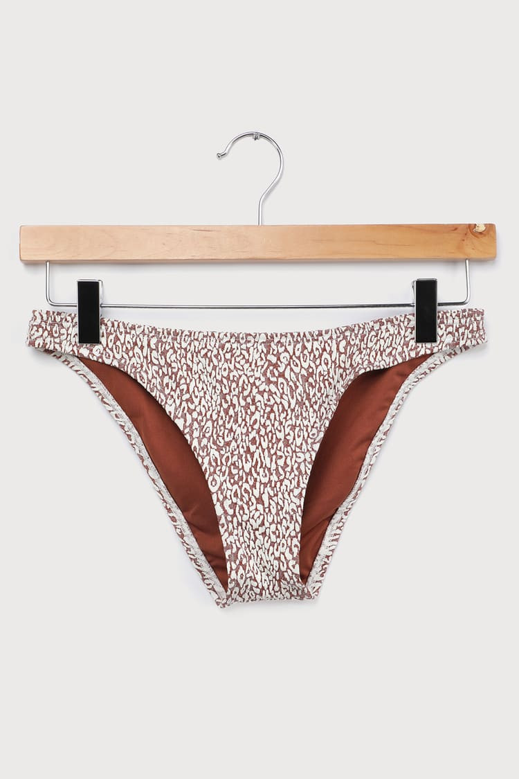 Wild Shadows Tropic Brown Animal Print Low-Rise Bikini Bottom | Lulus (US)