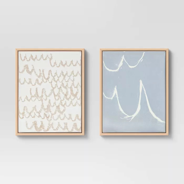 (Set of 2) 16" x 20" Scribble Print Framed Decorative Wall Art - Project 62™ | Target