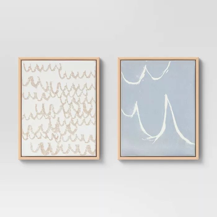 (Set of 2) 16" x 20" Scribble Print Framed Decorative Wall Art - Project 62™ | Target