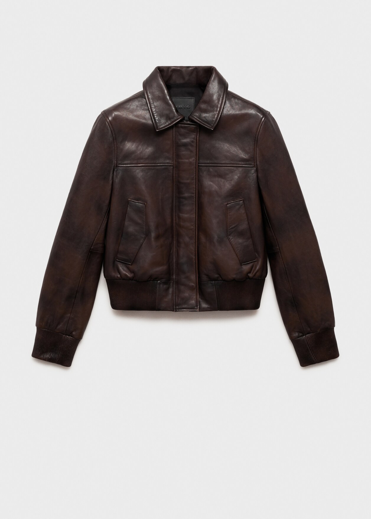 100% leather bomber jacket - Women | MANGO USA | Mango (US/MX/AU)