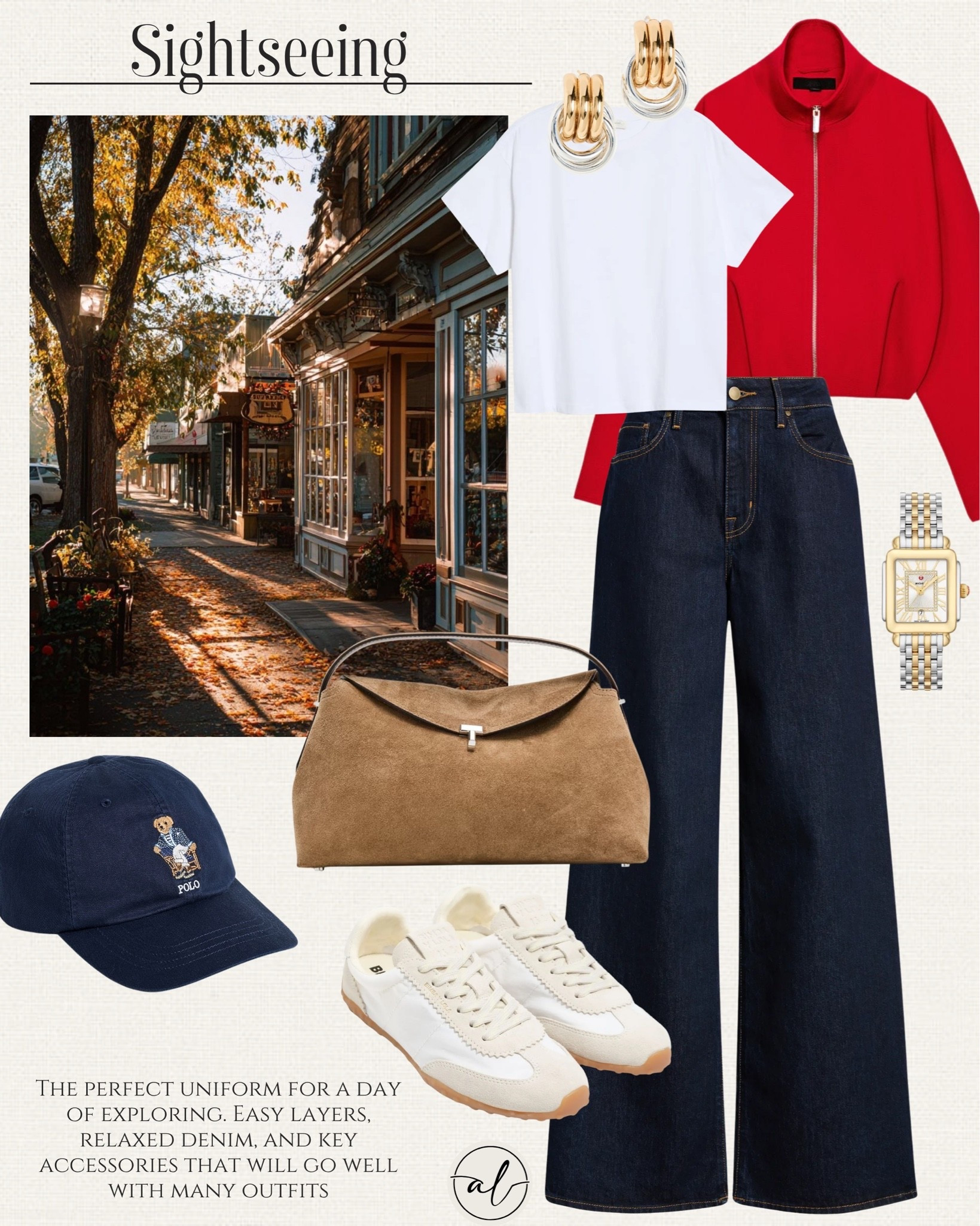 Sightseeing outfit idea 
Easy layers, relaxed denim, and key accessories that will go well with many outfits

#LTKU #LTKSeasonal #LTKootd