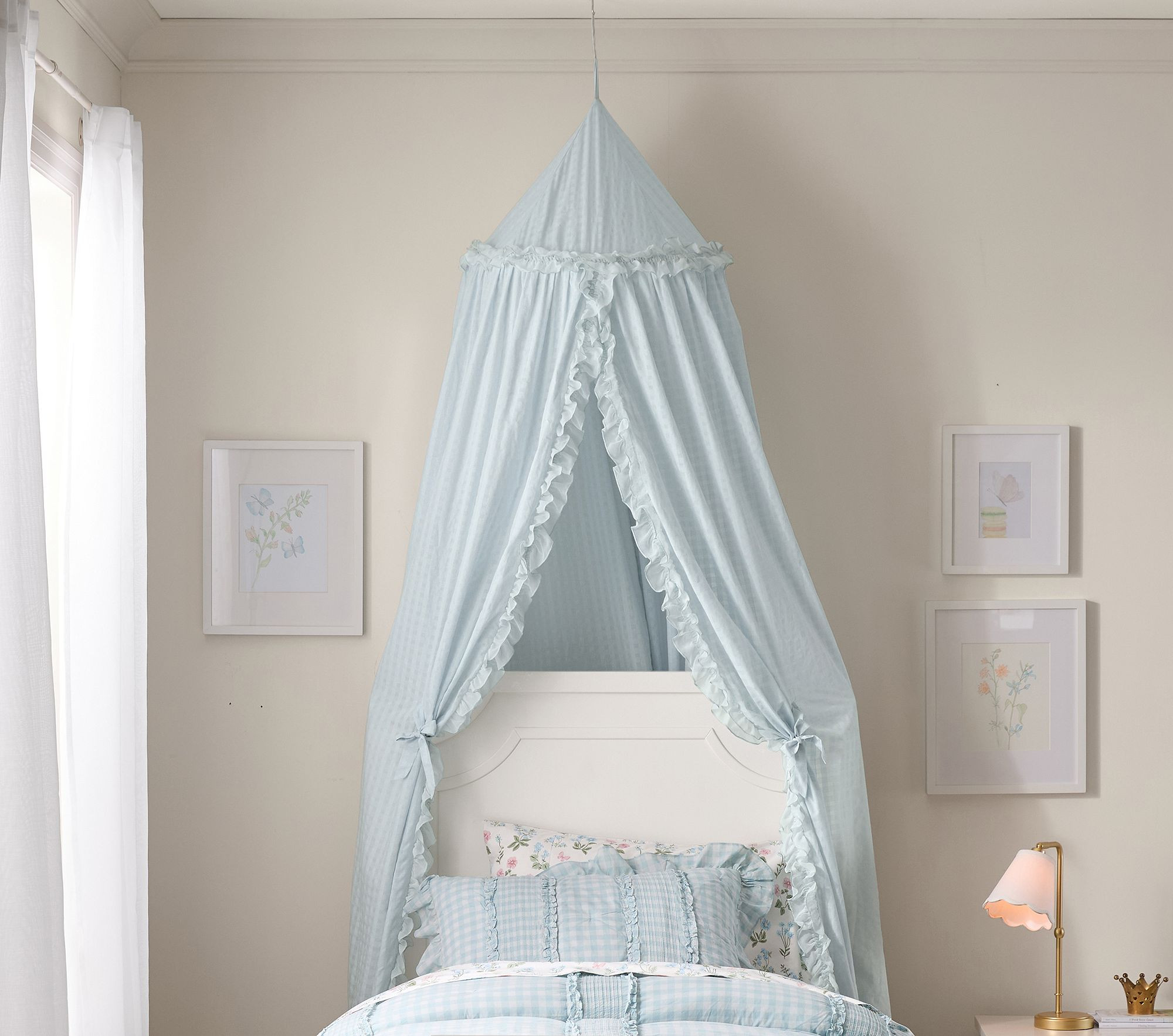 Gingham Ruffle Canopy | Pottery Barn Kids