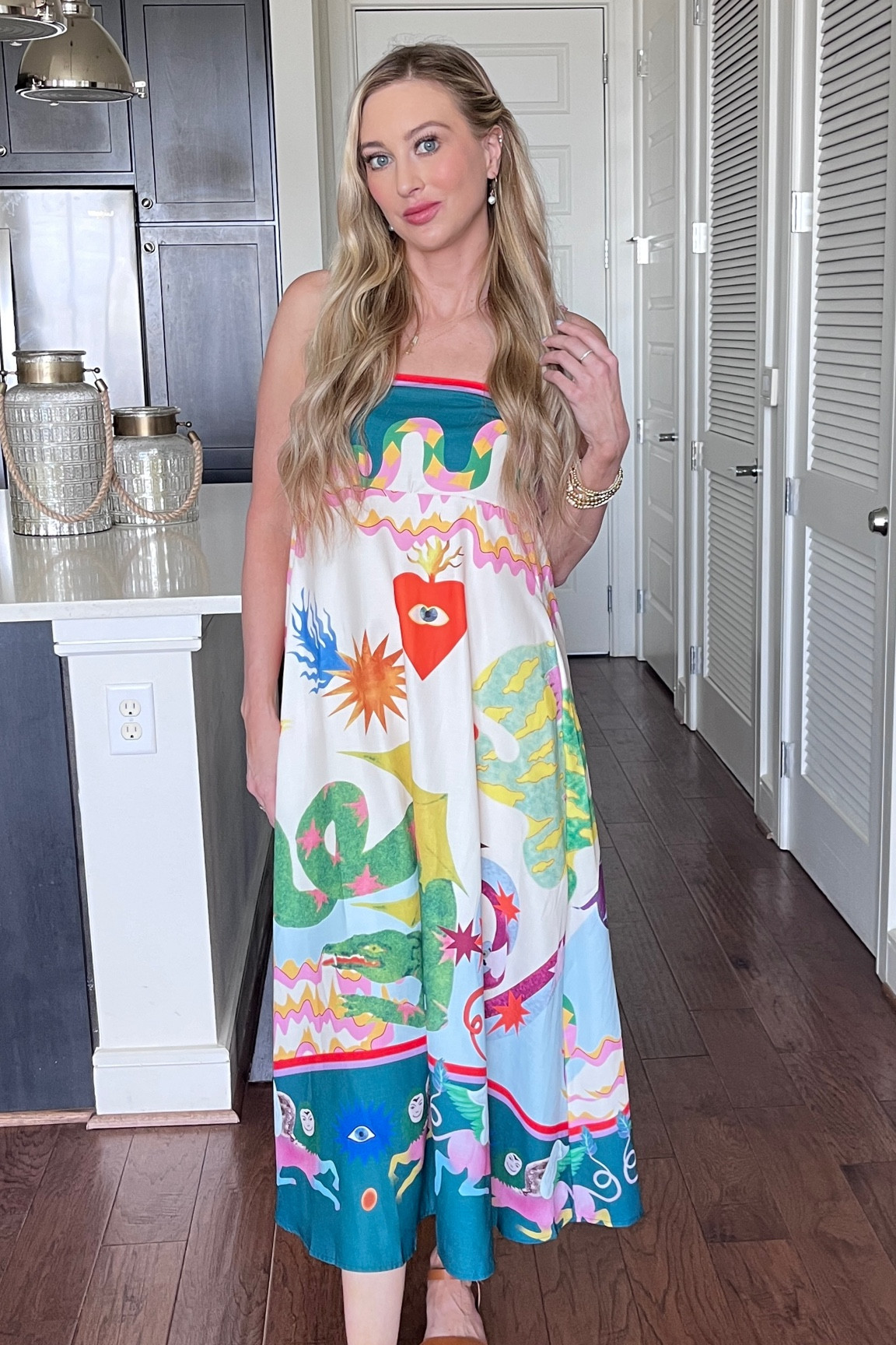 Graffiti dress trend. Amazon so affordable and so many compliments on this summer maxi dress. 

#LTKParties #LTKSeasonal