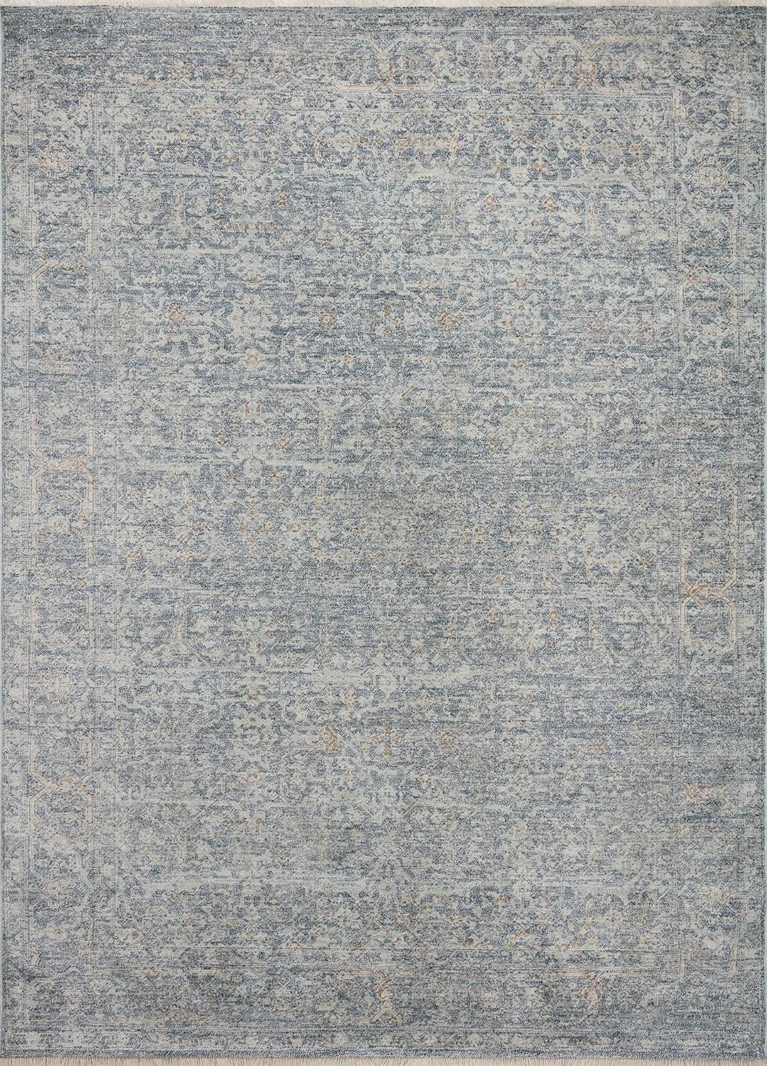 Angela Rose x Loloi Blake Collection BLA-03 Denim / Taupe 5'-3" x 7'-6" Area Rug | Amazon (US)