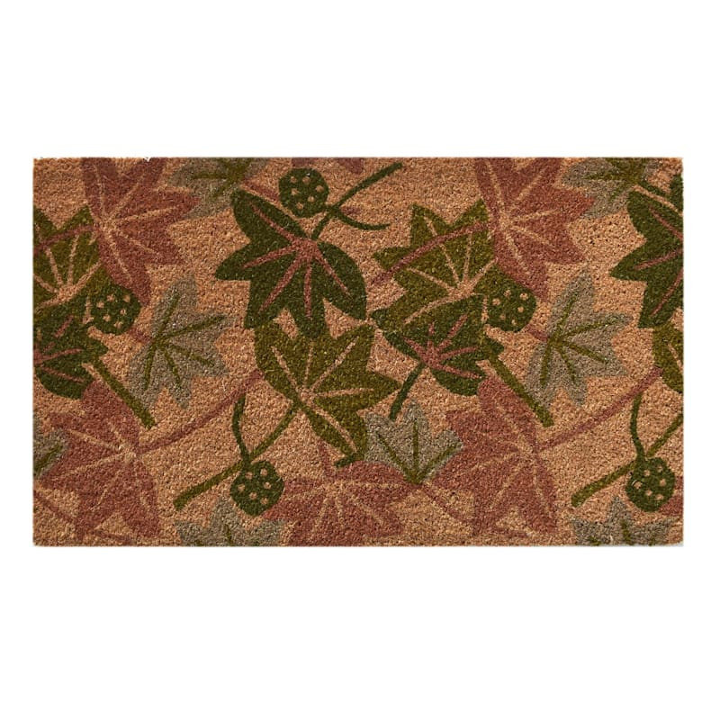 All Over Japanese Maple Leaves Coir Mat, 18x30 | At Home