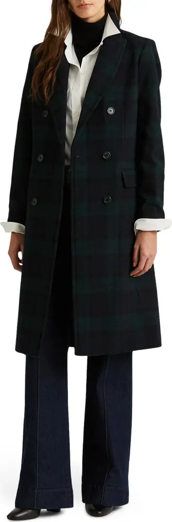 Double Breasted Wool Blend Reefer Coat | Nordstrom