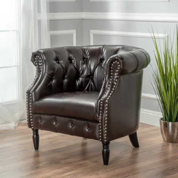 Bourbeau 33'' Wide Tufted Chesterfield Chair | Wayfair North America