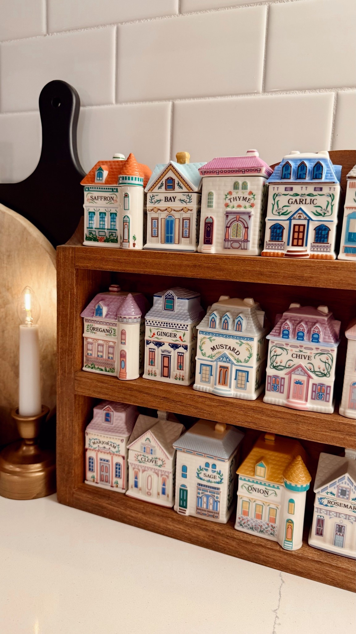 finally treated myself to the spice village and I couldn’t be more in love 🥹🏡 (the rack is from Etsy which I linked and I got it in the “early American” wood stain)

#LTKfoodie #LTKHome #LTKdayinmylife