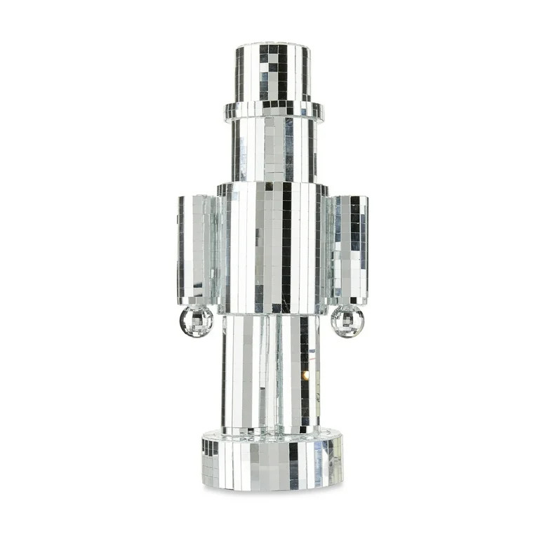 Silver Disco Nutracker, 14in x 6.5 in x 4.5 in, Holiday Time | Walmart (US)