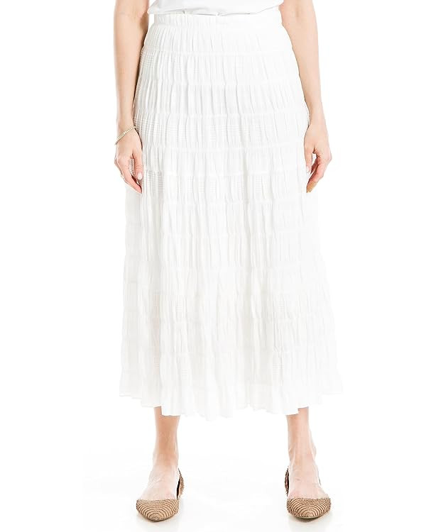 Max Studio Women's Texture Cotton Maxi Skirt | Amazon (US)