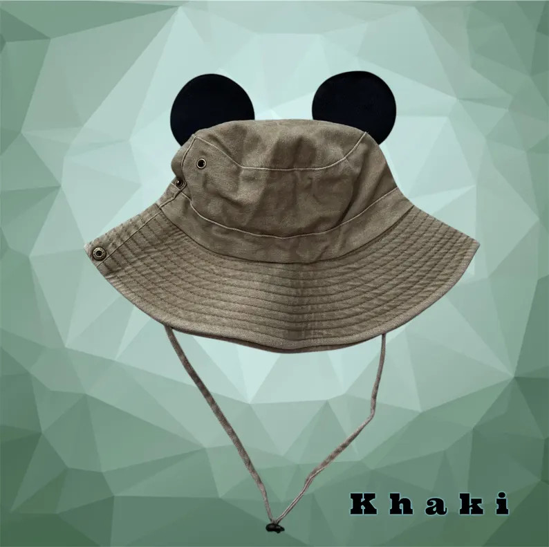 Distressed Safari Mouse Ear Hat - Etsy | Etsy (US)