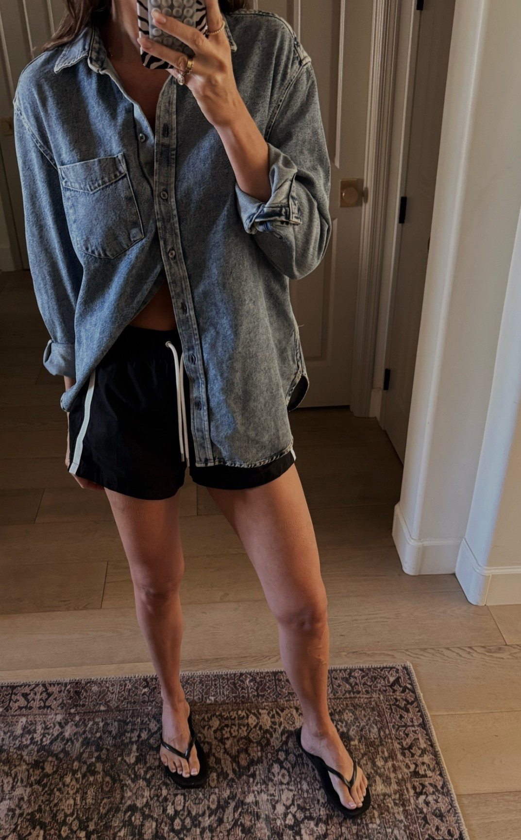 Living in this soft denim top and these cute track shorts! I also have the shorts in red. Wearing a small tall.

#LTKdayinmylife #LTKootd #LTKTall
