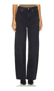 AGOLDE Low Curve Wide Leg Jeans in Black Tar from Revolve.com | Revolve Clothing (Global)